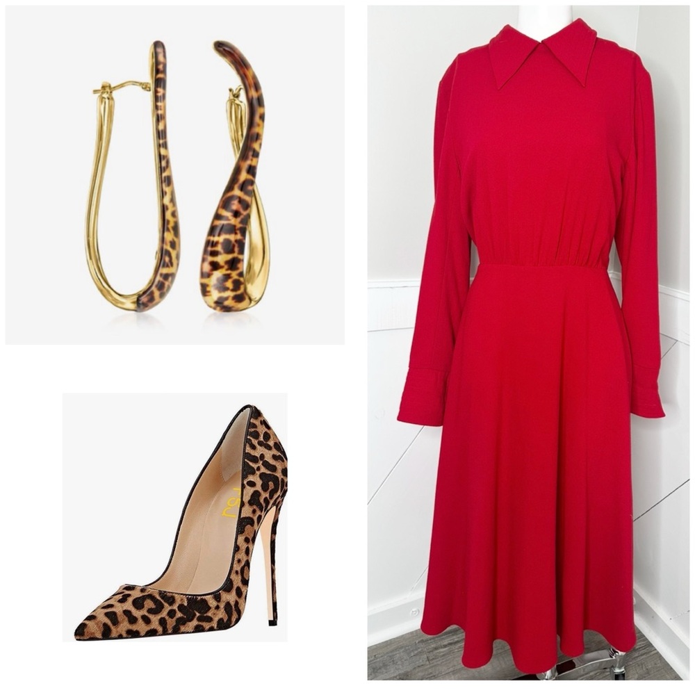 SPIEGEL RED VINTAGE DRESS 
SIZE 10 - PRELOVED